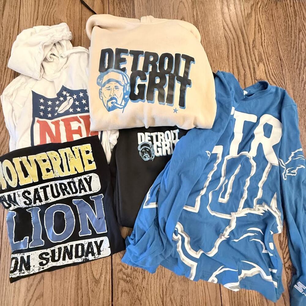 Detroit Lions Men's Lot Sz L/XL D12